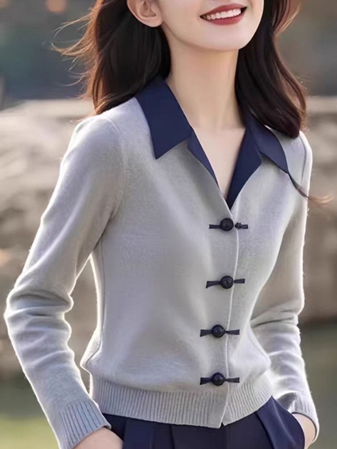 Julia Casual Lapel Knitted Cardigan