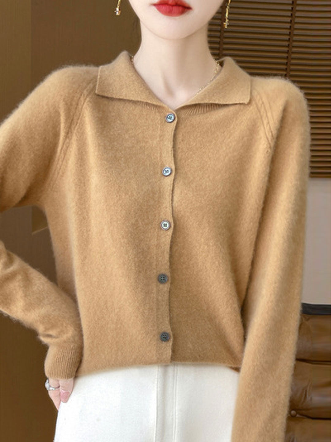 Maria Classic Lapel Knitted Cardigan