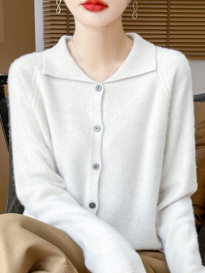 Maria Classic Lapel Knitted Cardigan