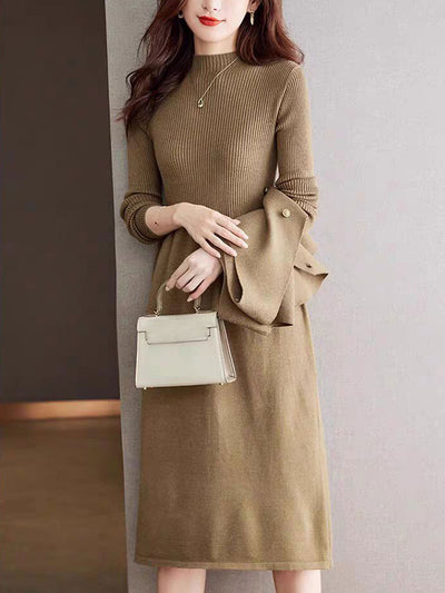 Kaitlyn Classic Knitted Vest And Dress Set