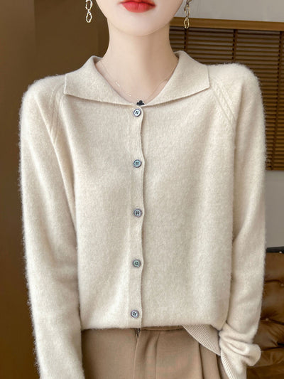 Maria Classic Lapel Knitted Cardigan