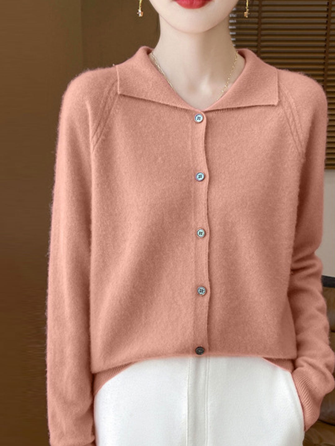 Maria Classic Lapel Knitted Cardigan