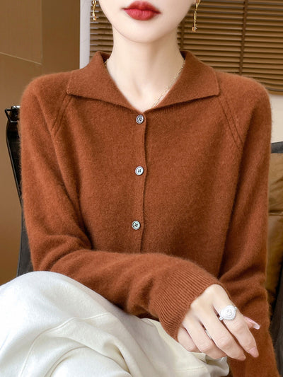 Maria Classic Lapel Knitted Cardigan