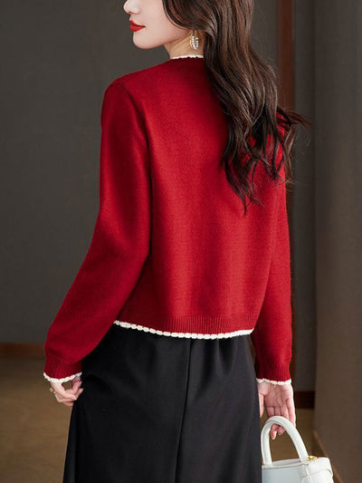 Jessica Loose Crew Neck Knitted Cardigan