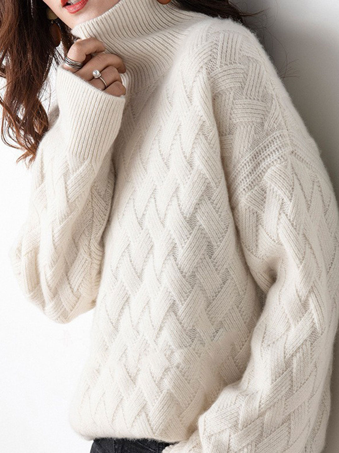 Elizabeth Casual Turtleneck Knitted Sweater