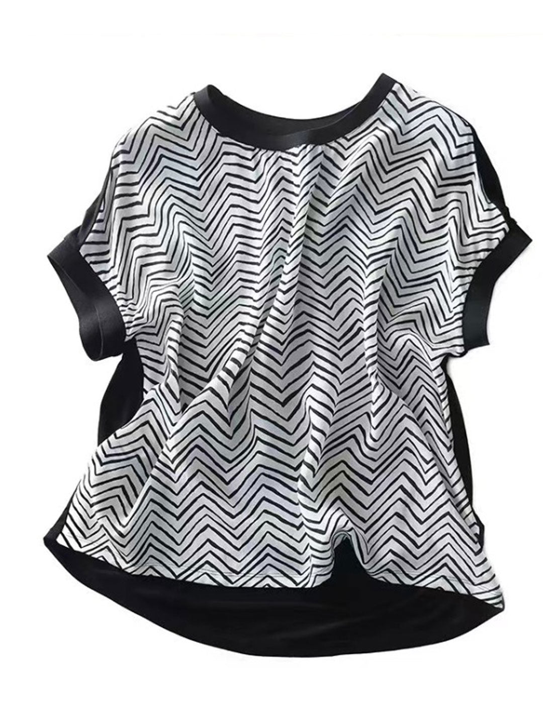 Lauren Loose Crew Neck Printed Top