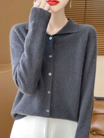 Maria Classic Lapel Knitted Cardigan