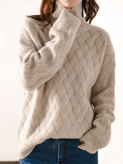 Elizabeth Casual Turtleneck Knitted Sweater