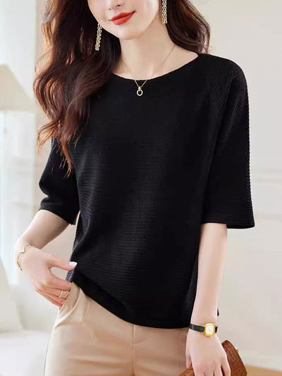 Jessica Loose Boat Neck Knitted Top