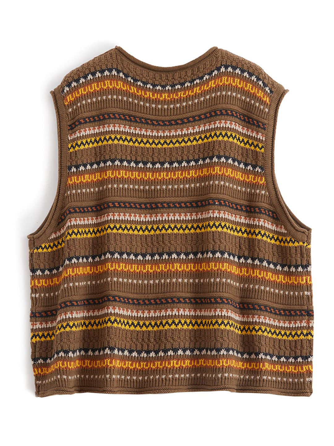 Ashley Casual Crew Neck Striped Hollowed Knitted Vest