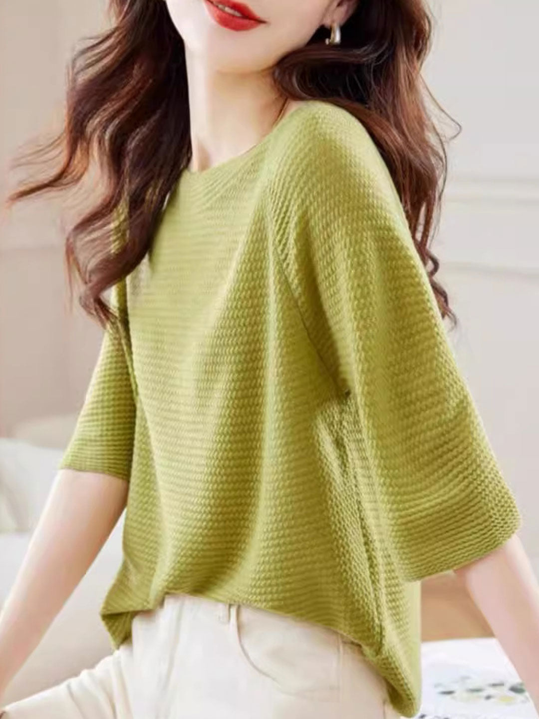 Jessica Loose Boat Neck Knitted Top