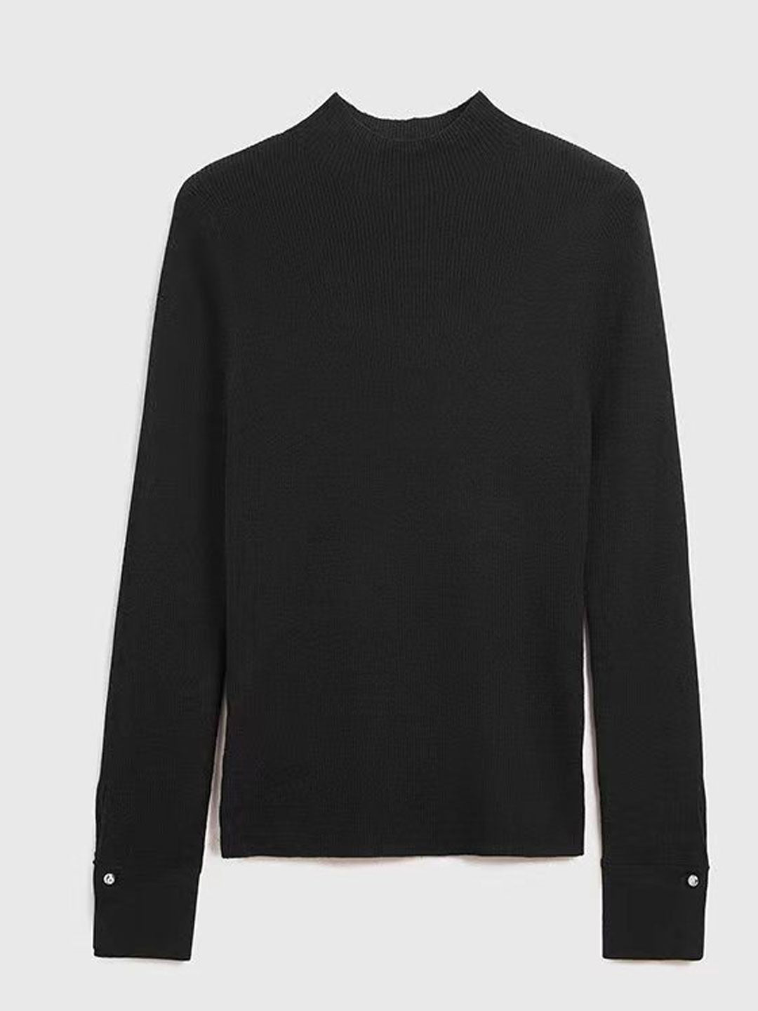 Sophia Classic Turtleneck Solid Color Knitted Sweater